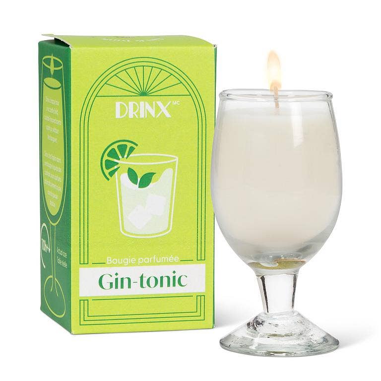 Abbott - Small Cocktail Candle-3.5"H: Gin & Tonic