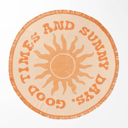 60" Round Beach Towels: Sunny Days
