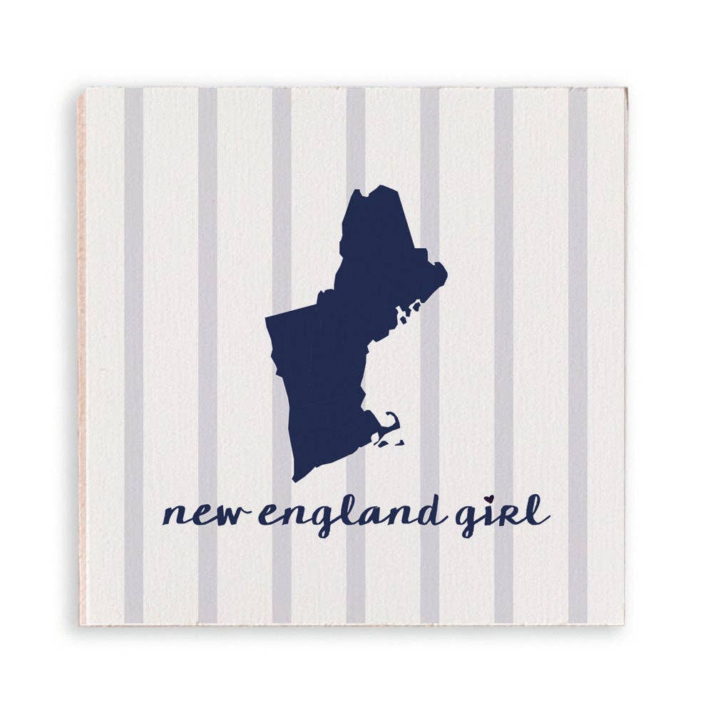 Rustic Marlin - New Engand Girl Silhouette Magnet