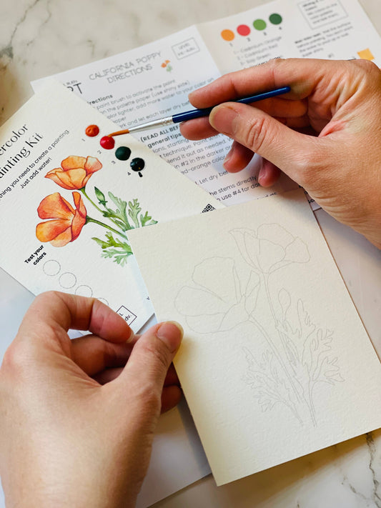 Landa Ruen Art - California Poppy Watercolor Kit