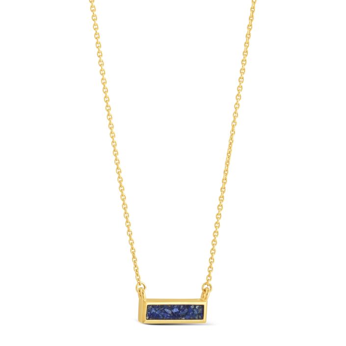 Delicate Dune Bar Necklace - 14k Gold Vermeil, Malachite