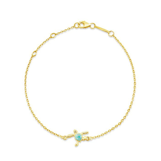 Delicate Dune Turtle Bracelet - Glacier Mix