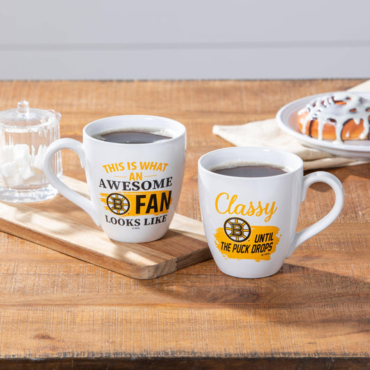 Evergreen Enterprises - Ceramic Cup o' Java 17oz Gift Set, Boston Bruins