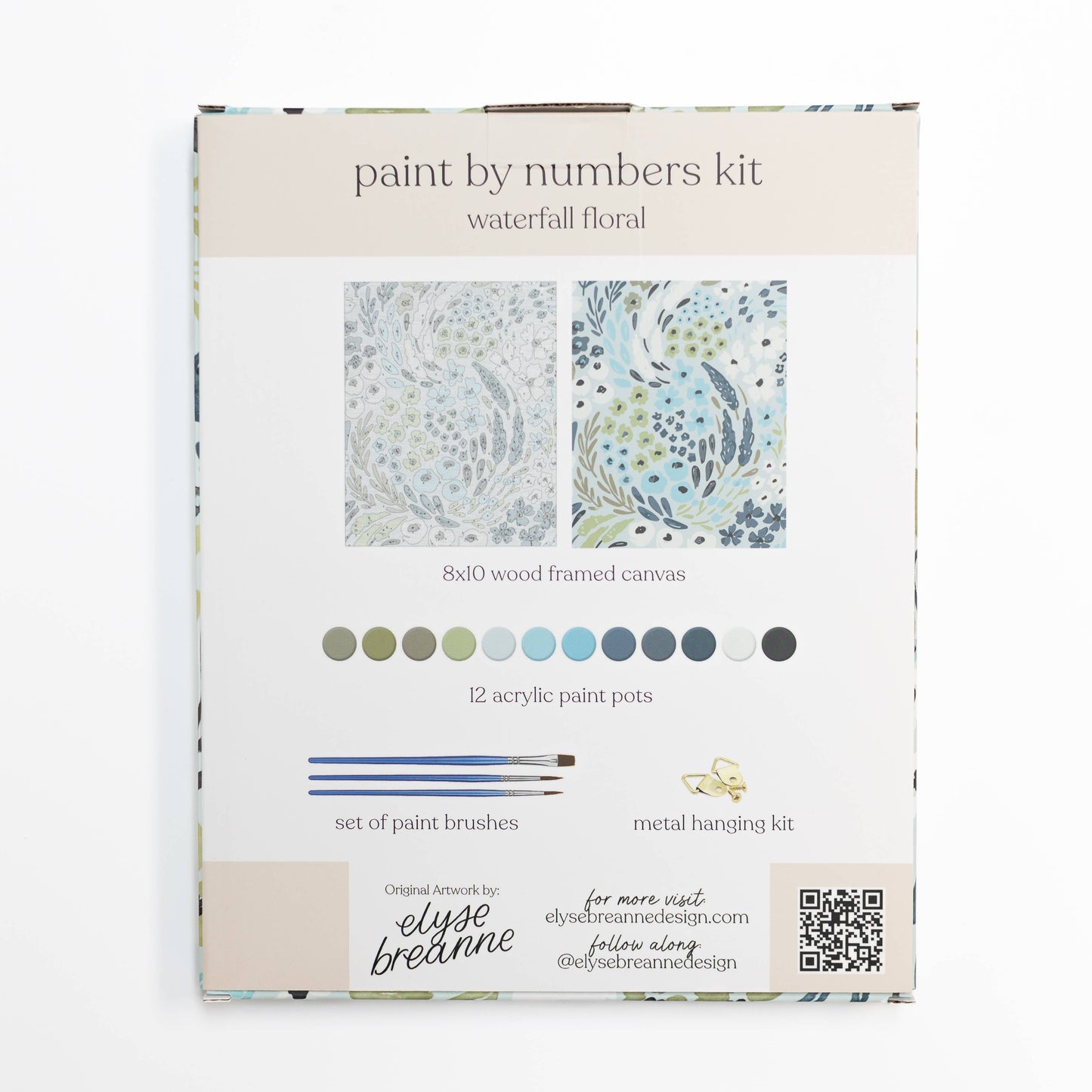 Elyse Breanne Design - Waterfall Floral Paint By Number Kit