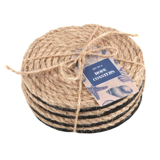 Coastal Charm Nautical Rope Coaster Set