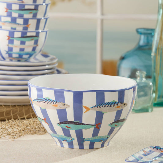 Certified International - Something Fishy Deep Bowl, 9" x 5"