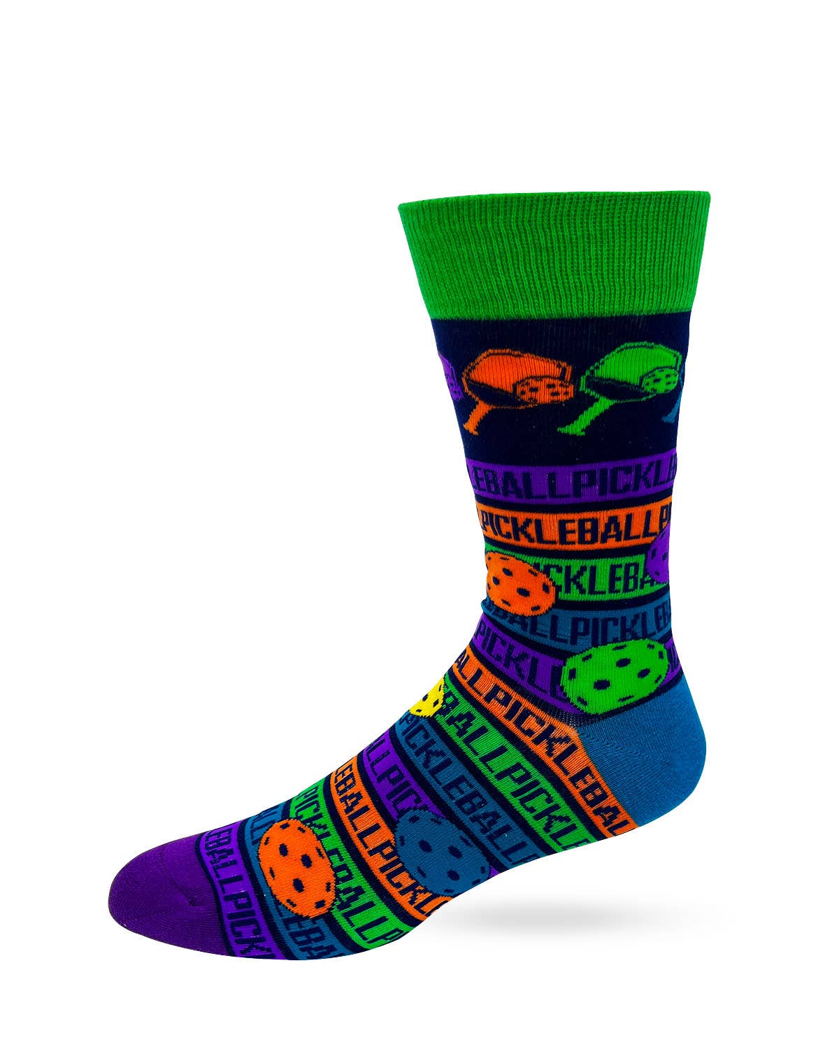 Fabdaz - Hole-y Balls Men's Pickleball Novelty Crew Socks