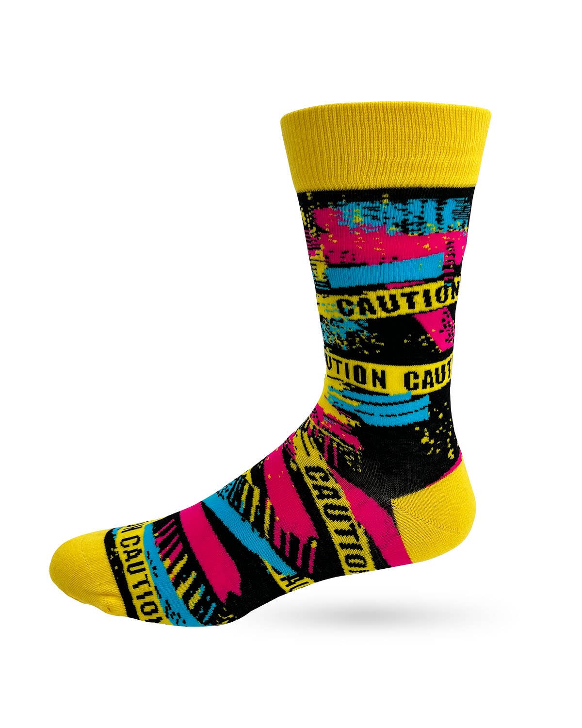 Fabdaz - Caution I Have No Filter Men's Novelty Crew Socks