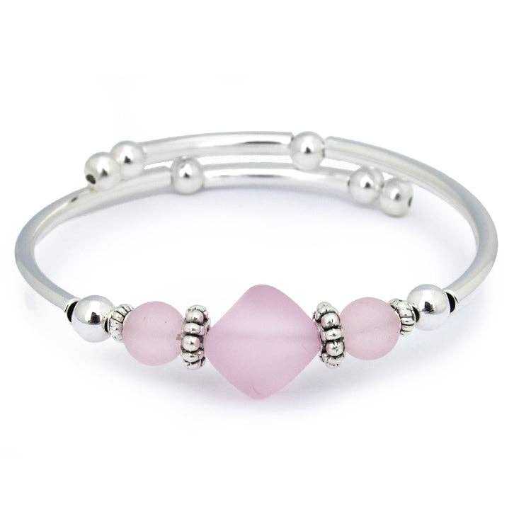 Pink Sea Glass Bracelet