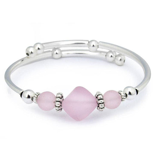 Pink Sea Glass Bracelet