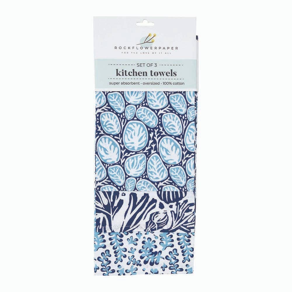 Sea Life Cotton Kitchen Towels (Set of 3)