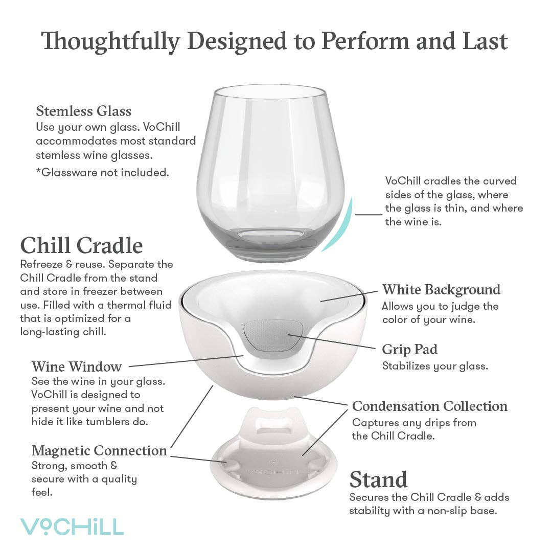 VoChill - Stemless Wine Chiller - Stone