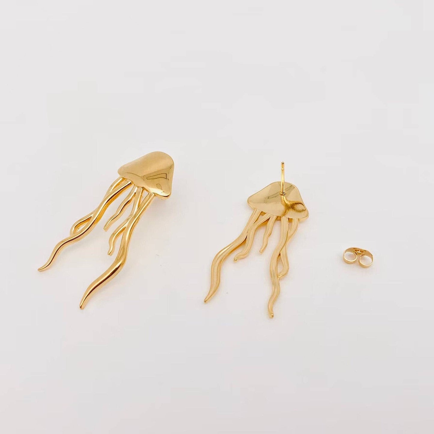 Mio Queena - Jellyfish Earrings - 18K Gold Plated Stainless Steel - FGS