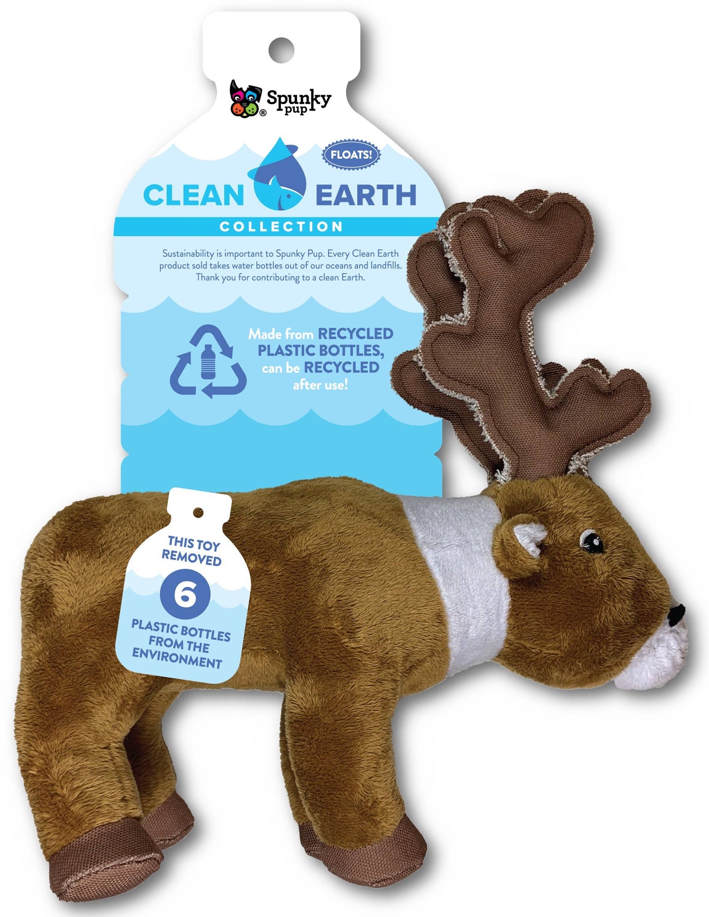 Spunky Pup - Clean Earth Recycled Plush Toys - 100% Sustainable: Large / Turtle