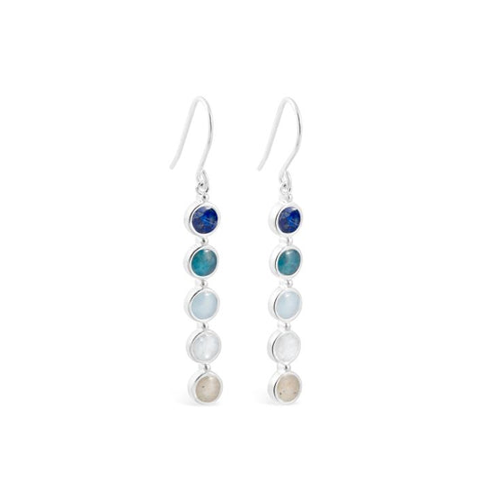 Endless Summer Blues Drop Earrings - Sand from Beaches of Cape Cod