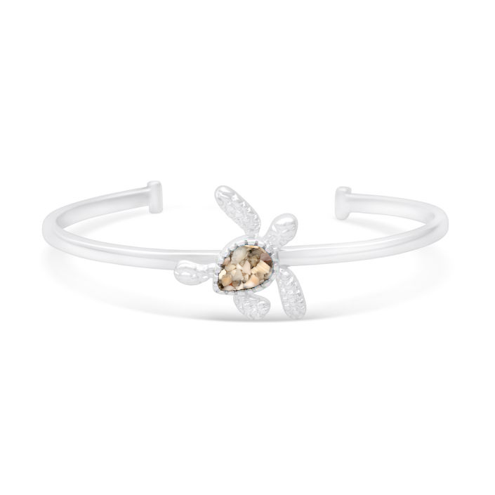 Explorer Turtle Cuff Bracelet - Silver - Peridot