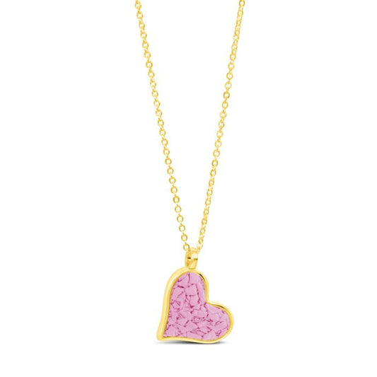 Explorer Heart Necklace - Gold - Abalone