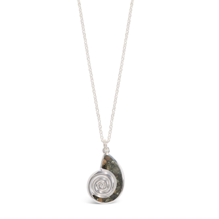 Explorer Nautilus Necklace - Silver - Turquoise