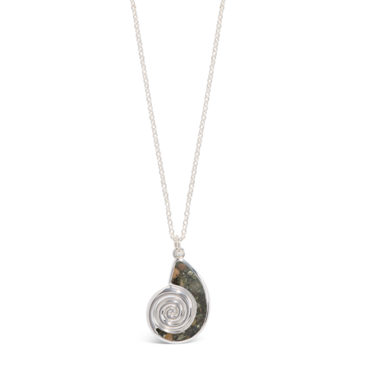 Explorer Nautilus Necklace - Silver - Turquoise