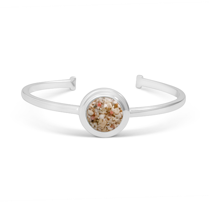 Explorer Round Cuff Bracelet - Silver - Glacier Mix