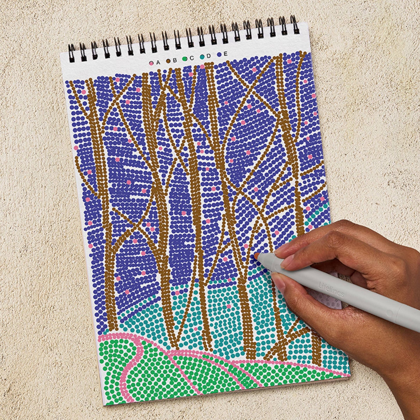 Lifelines - FlowArt -Dot By Letter - Landscapes