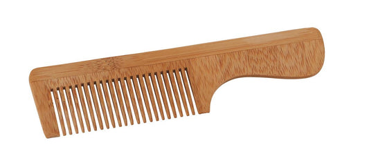 Bamboo wooden comb with handle