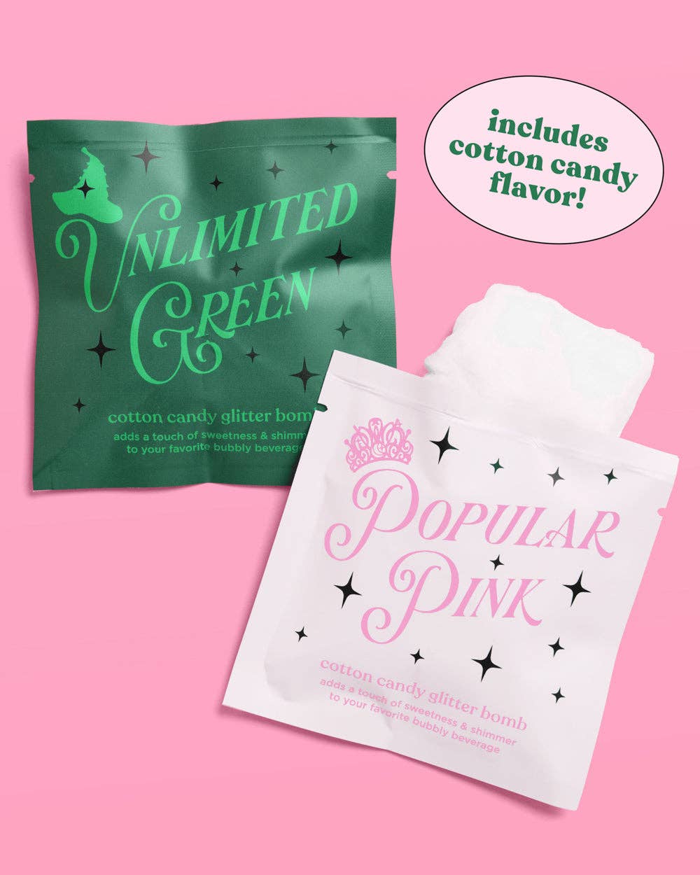 Good Witch Bad Witch Glitter Bombs - 4 cotton candy drink bombs witch