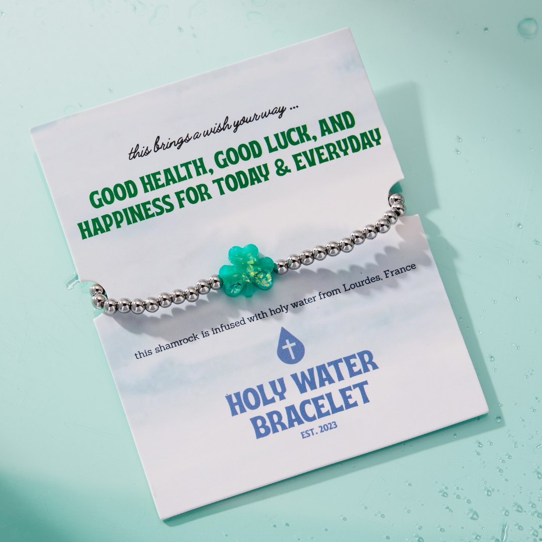 Holy Water Bracelet - HOLY WATER LUCKY SHAMROCK BRACELET