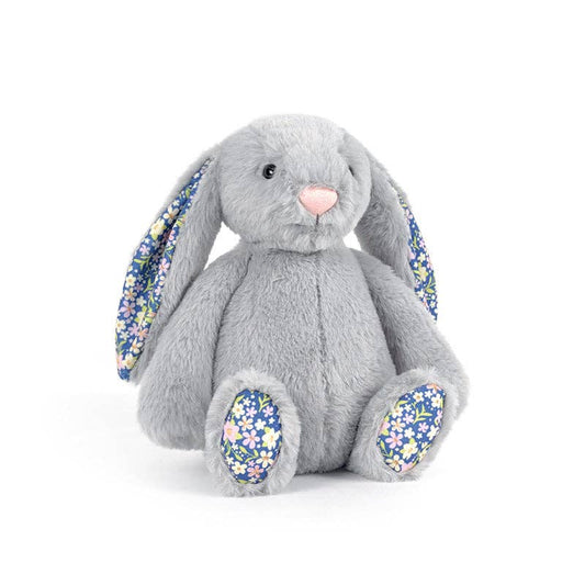 Auraquise - Spring Easter Floral Plush Bunny Grey
