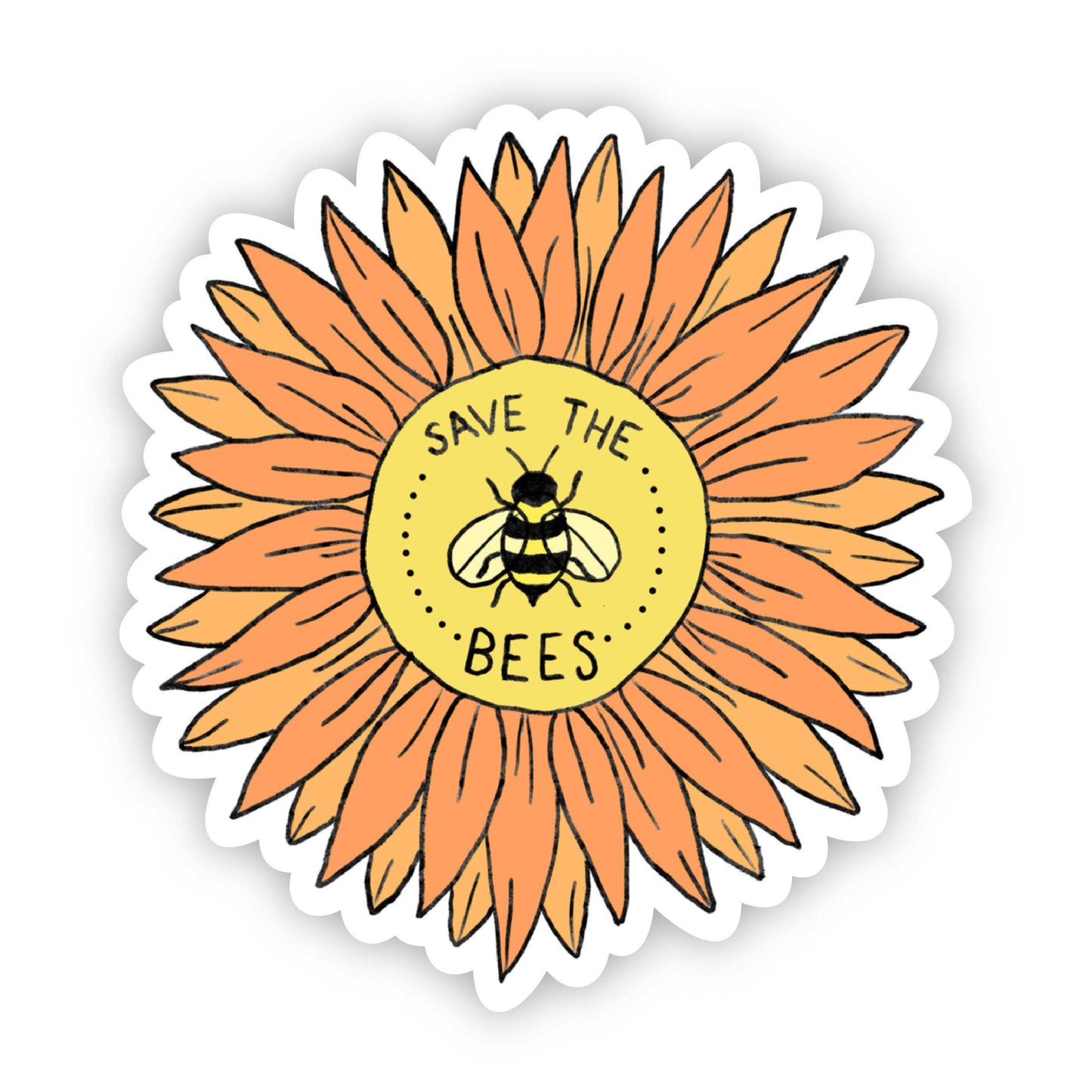 Big Moods - Save The Bees Floral Sticker