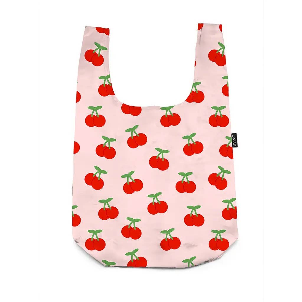 2-in-1 Bag Charm & Reusable Shopper Bag - Cherries
