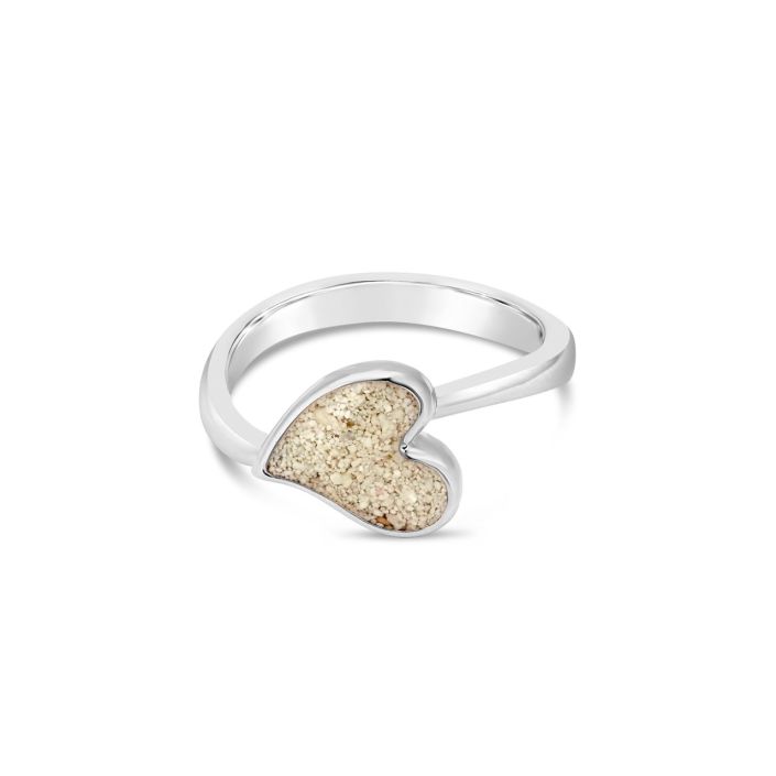 Dune Jewelry - Full Heart Ring - Pink Jingle Shell Sample- Size 7