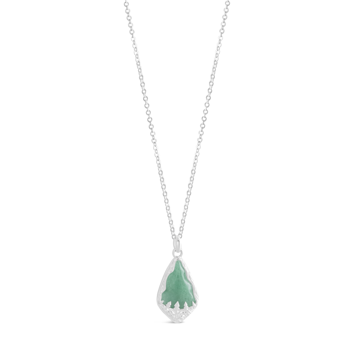Glacier Gem Arrowhead Necklace - Aventurine Jade