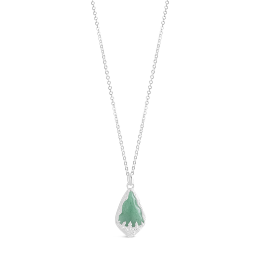 Glacier Gem Arrowhead Necklace - Aventurine Jade