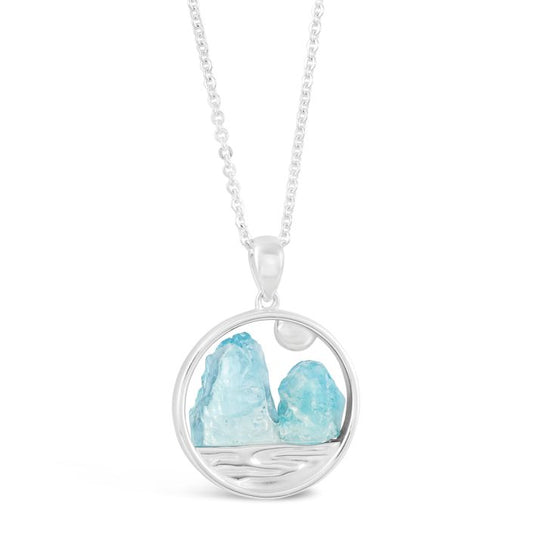 Glacier Gem Mountain Bay Necklace - Aquamarine