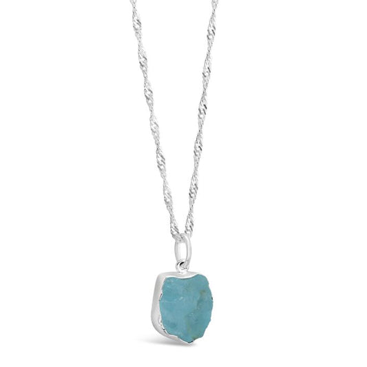 Dune Jewelry - Ice Bath Aquamarine Necklace by Camille Kostek -Sterling Silver