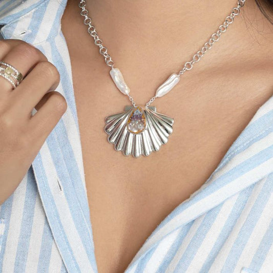 Icon Collection - Aphrodite - Coastal Shell Pearl Necklace