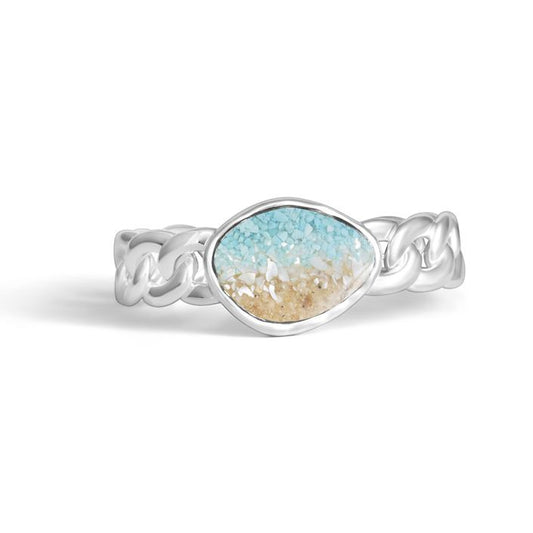 Lagoon Cuff Bracelet - Dune Silver - Ocean Gradient - Beaches of Cape Cod