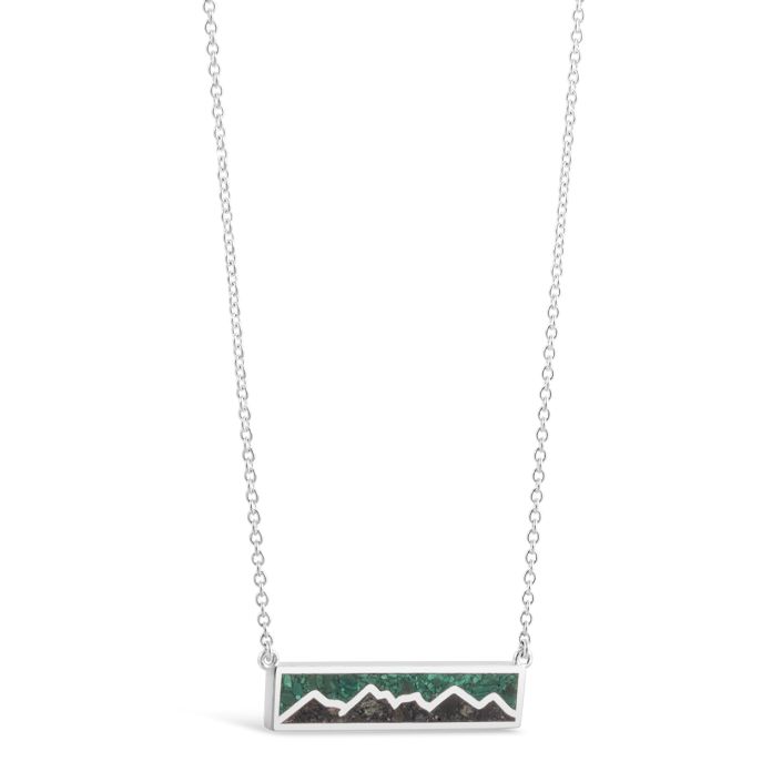 Luxe Mountain Bar Necklace Appalachian Trail VT & Glacier Mix