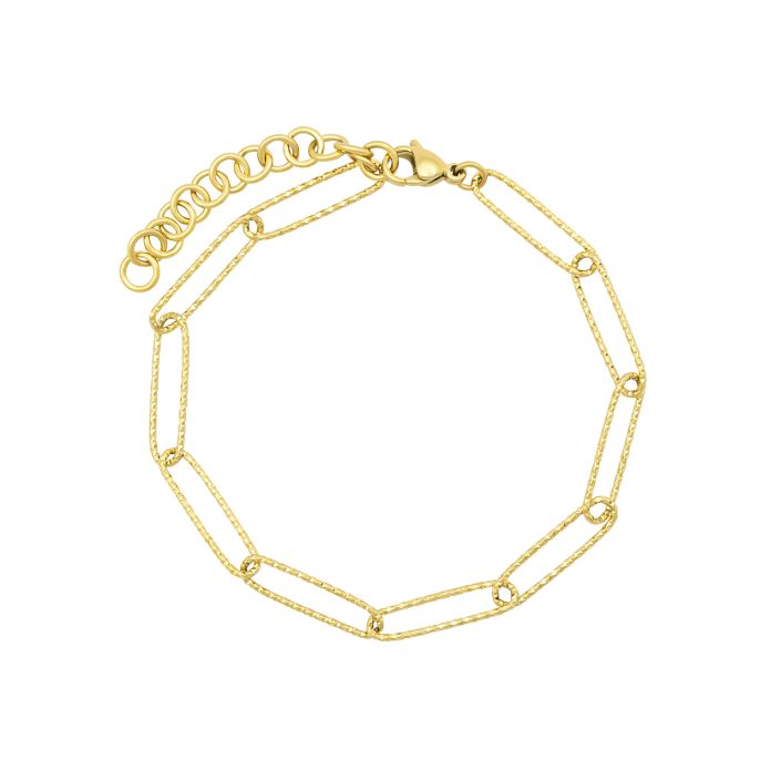 Mi Tesoro - Delicate Paper Clip Bracelet Gold
