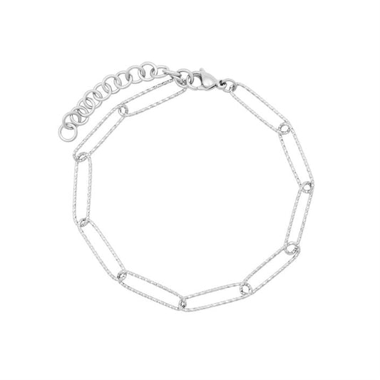 Mi Tesoro - Delicate Paper Clip Bracelet Silver