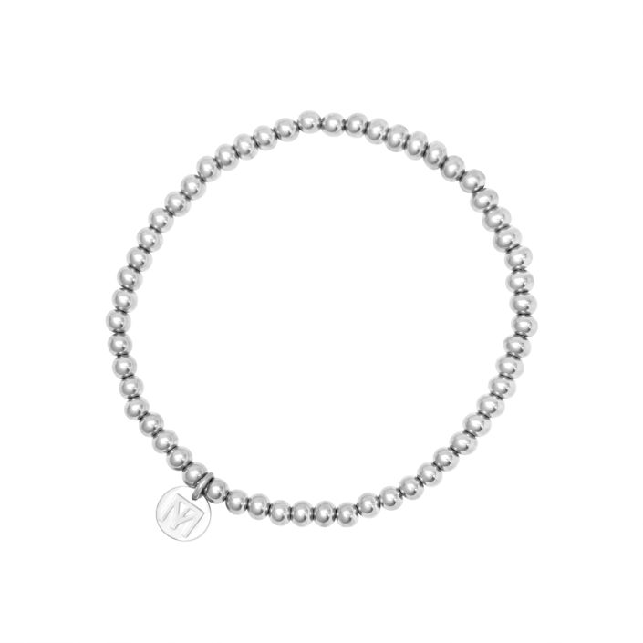 Elegant Beaded Bracelet Silver