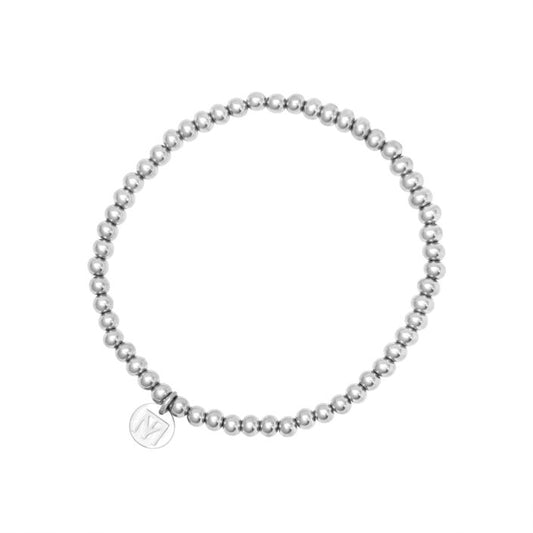 Elegant Beaded Bracelet Silver