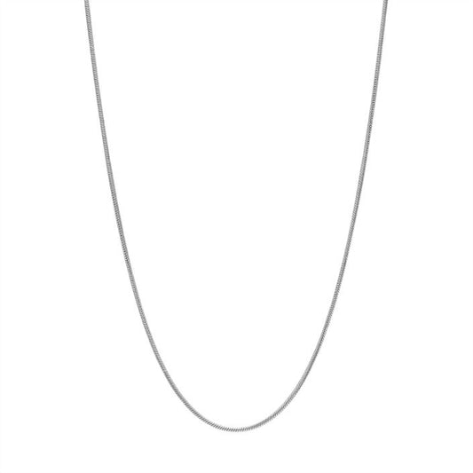 Thin Snake Chain Necklace - Silver - 17 inches