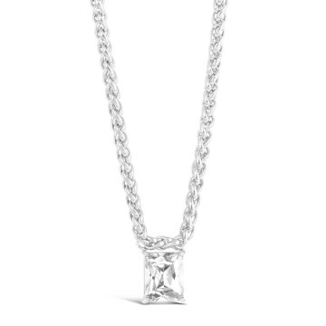 Cut Gemstone Neck SILVER