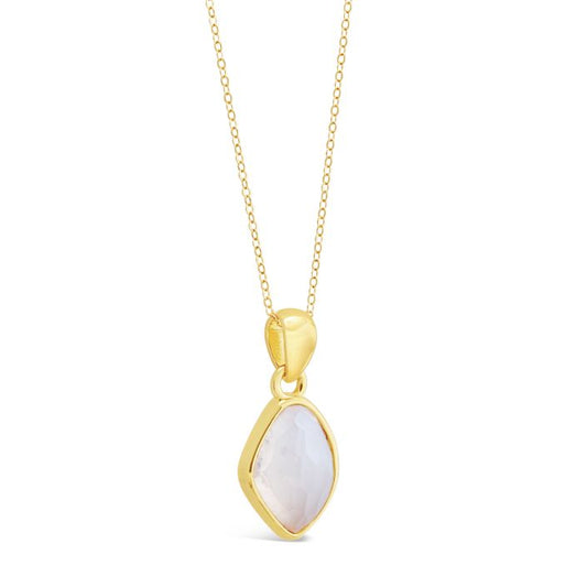 Dune Jewelry - Paradise Moonstone Necklace by Camille Kostek - 14k Gold Vermeil