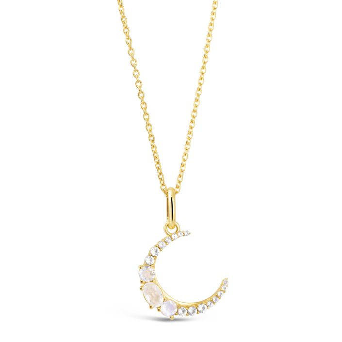 Moonstone Spirit Necklace by Tiffany Rice - 14k Gold Vermeil