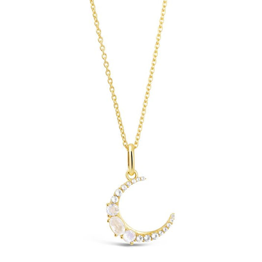 Moonstone Spirit Necklace by Tiffany Rice - 14k Gold Vermeil