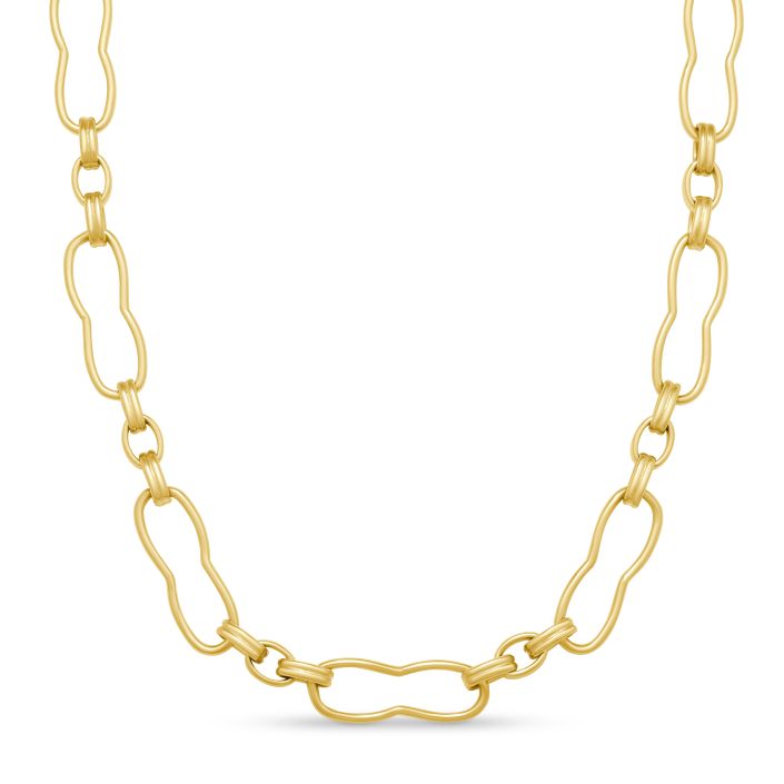 Flowing Link Necklace - Gold