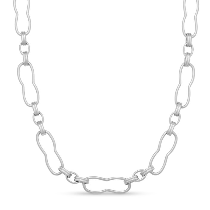 Flowing Link Necklace - Silver